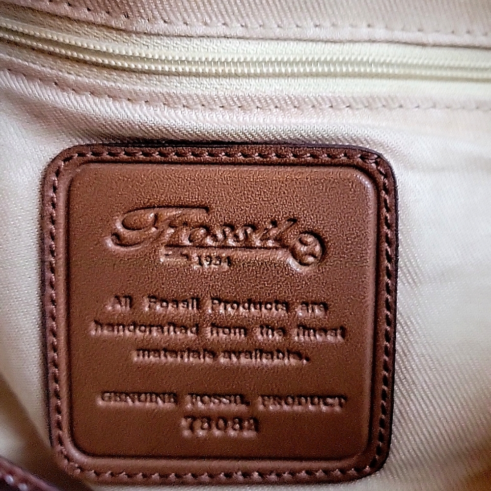 Fossil Desert Stripe Canvas & Leather Shoulder Bag - image 4